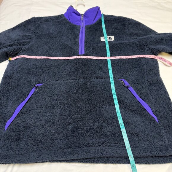 The North Face Campshire Fleece XXL Navy Purple 1/4 Zip EUC - Picture 10 of 12